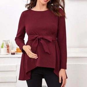 Shein burgundy maternity (or not) tunic, size XL